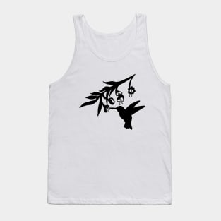 Hummingbird and Flowers Tank Top